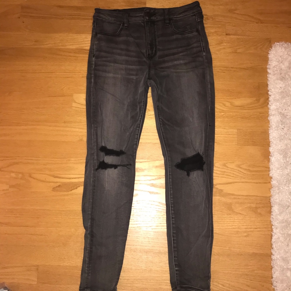 PERFECT CONDITION Black Light-Wash AMERICAN EAGLE Super Stretch Jeans